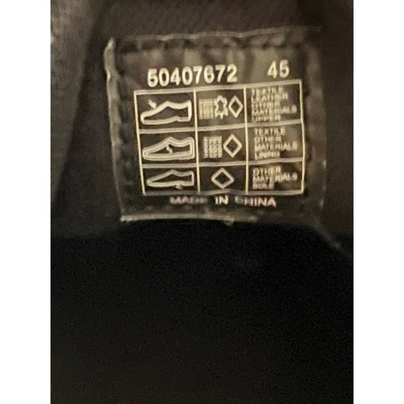 Hugo Boss Saturn Leather Low-Top Sneakers Black Men’s EU 45/US 12 - Picture 8 of 9